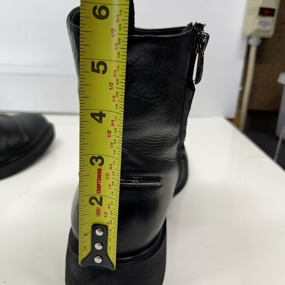 Franco Sarto Bealy Womens Leather Almond Toe Ankle Boots Black 10M - Picture 10 of 10